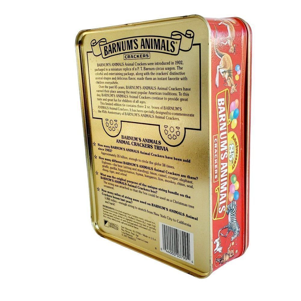 1987 Nabisco 85th Anniversary Barnum's Animal Crackers Tin Box - Picture 8 of 11